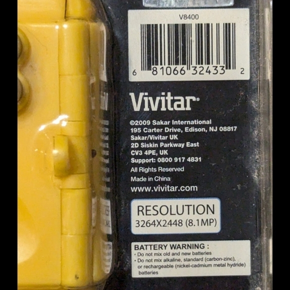 Vivatar underwater camera 2009 vintage yellow - Picture 10 of 16